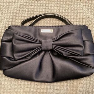 Kate Spade Navy Blue bow wristlet